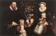 Portrait of Antonius Anselmus, His Wife and Their Children wr, VOS, Marten de